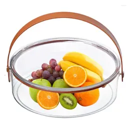 Plates Fruit Tray With Lid Serving Handle Storage Containers 5 Compartments For Christmas Party Veggies Snack