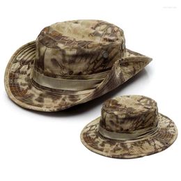 Berets Military Hats Multicam Boonie Hat Sun Protector Fisherman Caps Summer Men Women Bucket Outdoor Hunting Hiking