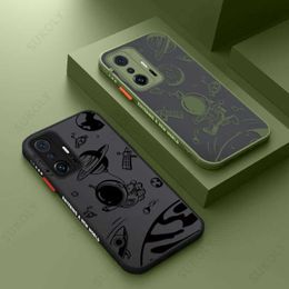 Cell Phone Cases For 11T Poco F3 X3 Pro NFC Astronaut Case For Mi 11 Lite 5G NE 10T Cases Redmi Note 10 11S 10S Matte Soft Bumper Covers 3M413