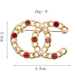 Designer Brand Luxury Letter Brooch Women Pearl Brooches Suit Pin Fashion Jewellery Gift Clothing Decoration High Quality Accessories 20Style5
