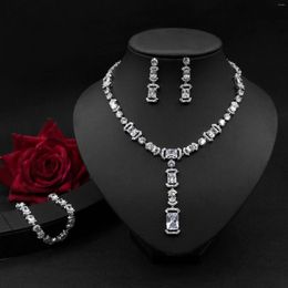 Dangle Earrings Brand Genuine Luxury Real Jewels Wind Temperament Zircon Necklace Women's Accessories Fashion Versatile Bracelet Dress Ea