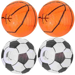 Candle Holders Soccer Paper Lanterns Creative Basketball Sports Craft Iron Theme Party Pendant