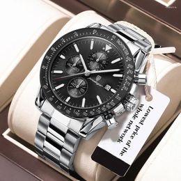 Wristwatches Relogio Masculino POEDAGAR Fashion Mens Watches Top Wrist Watch Quartz Clock Men Waterproof Chronograph