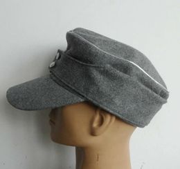 Berets REPRO German M43 Grey Field Wool Cap Hat Officers Military