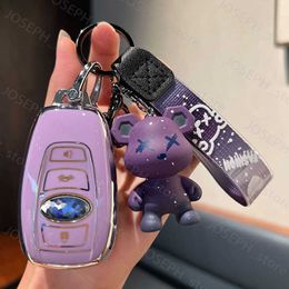 Key Rings TPU Key Case for Subaru XV SV Forester BRZ WRX Legacy Impreza Trezia Levorg Outback Keychain Bag Remote Cover Car Accessories J230413