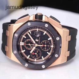 Ap Swiss Luxury Watch Epic Royal Oak Offshore Series 26401ro Rose Gold Ceramic Mens Fashion Leisure Sports Back Transparent Chronometer Mechanical Wristwatch T79y