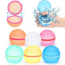 Sand Play Water Fun Magnetic Reusable Balloons Refillable Balloon Quick Fill Self Sealing Bomb Splash Balls for Kids Swimming Pool 230412