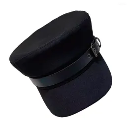 Berets Gatsby Cap Vintage Hats Men Women Fashion Buckle Beret Winter Casual Fall