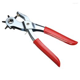 Watch Repair Kits Leather Hole Punch Heavy Duty Hand Pliers Belt Holes 6 Sized Puncher Tool Sewing Machine Watchband Strap Craft Accessories