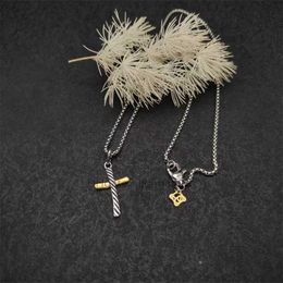 Box Gold Chain Designer Fashion Luxury Necklaces Pendant High Silver Quality Classic Retro Cross Necklace Daily Match KGYT 6W3H