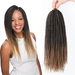 Senegalese Twist Crochet Hair 30 Roots 22'' Senegalese Twist Pre-Stretched Loop Synthetic Braiding Hair