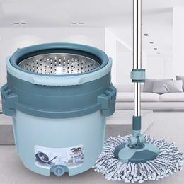 Mops Design mop bucket wholesale folding nut replacement spinning ultrafine fiber mop metal basket Limpieza Hogar floor cleaner ZZ50TB 230412