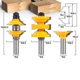 Freeshipping 3 Pc 1/2In Shank Entry And Interior Door Ogee Matched R&S Router Bit Xllnj