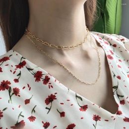 Chains 925 Sterling Silver Necklace Fashion Heavy Design Square Choker Child Short Clavicle Chain Trend Wild