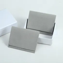 Jewellery Pouches 20 Grey Microfiber Pouch Suede Velvet Small Envelope Bag Packaging Bulk