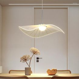 Chandeliers Dining Table Nordic Minimalist Home Decor Bedroom Living Room Chandelier Modern Creative Acrylic Lotus Leaf Lamp LED