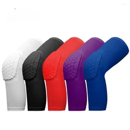 Knee Pads A Pair Honeycomb Elastic Kneepad Compression Sleeve Foam Brace Patella Protector Volleyball Basketball Support