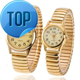 3897 Classic Large Dial Digital Elastic Band Quartz Watch Men And Women Watches Fashion Couple Watch
