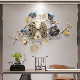 Wall Clocks Living Room Clock Nordic Modern Watches Sofa Background Silent Ornament Hanging Home Decoration