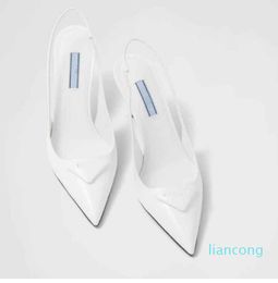 Leather Sandals Shoes For Women Slingback Pumps Luxury Footwear Women High Heels Party Wedding Dress Shoe