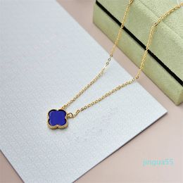 Fashion Pendant Necklaces for women Elegant 4/Four Leaf Clover locket Necklace Choker chains Designer Jewelry 18K Plated