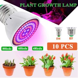 Grow Lights LED Full Spectrum Plant Grow Bulb E27 E14 Seedling LED Grow Light Phyto Light Hydroponic 220V UV Lamp Flower Seedling Fitolamp P230413