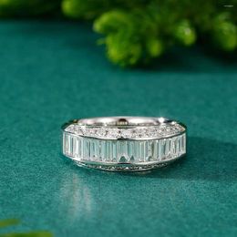 Cluster Rings YQ2023 Emerald Ring Pure 18K Gold Jewellery Nature White Diamonds 0.717ct Gemstones Female For Women Fine