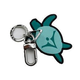 Designer for Keys Sea Turtle Sier Plated with Emed Stamp New Womens Bags Lanyards Love Charm Keychain Stainless Steel