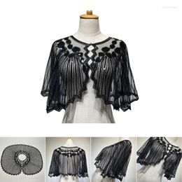 Scarves Sequins Shawls Cocktail Tea-Party Evening Dress For Girls Gatsby Accessories 1920s Flapper Beaded Shawl Shrug DXAA