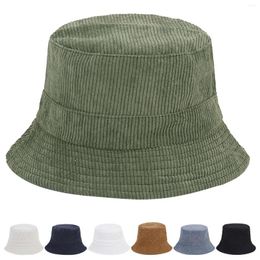 Berets Men's And Women's Autumn Winter Corduroy Patchwork Fisherman's Hat Double Wear Work Hiking Men Beret Summer