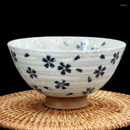 Bowls 4.5/5 Inch Japanese Style Ceramic Small Rice Bowl Hand Painted Cherry Blossoms Ramen Kitchen Porcelain Utensils Tableware