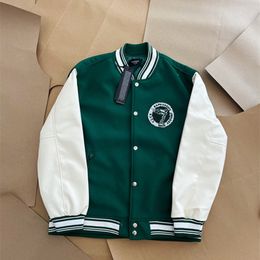 Winter Men's Coats Women's Embroidered Patchwork Baseball Jacket