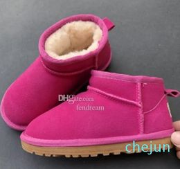 Newly arrived snow boots Kids Boy girl children Mini Sheepskin Plush fur short Ankle Soft comfortable keep warm boots