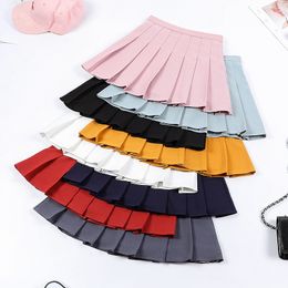 Skirts Harajuku Preppy Style Plaid Skirts Women Mini Pleat Skirt Cute Japanese School Uniforms Ladies Jupe Kawaii Skirt Saia Faldas 230413