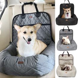 Dog 2in1 pet dog foldable car seat cushion safety carry indoor puppy bag travel accessories waterproof basket 231110