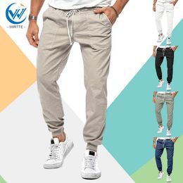 Men's Pants Outdoor Cargo Spring Autumn Casual Trousers Loose Drawstring Leggings Slim Solid Colour Sweatpants 2023 Trendy