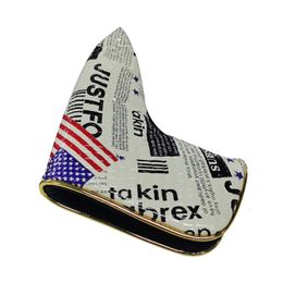 Other Golf Products Putter Cover Magnetic Closure American Flag PU Leather Waterproof Head for Blade 230413