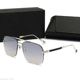 New trend Dite mens sunglasses womens designer sun glasses Fashion Latest Metal Driving Glasses UV400 Sunshade Square Frame blue Gradient glass