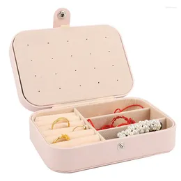 Jewelry Pouches Accessories Korean Double Layer Suede Portable JJewelry Box 2023