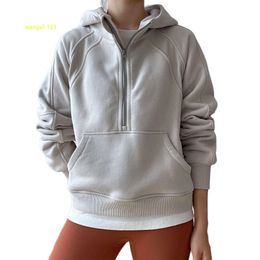 Half-zip Hooded Sports Pullover Womens Hoodie Cardigan Custom Cotton Workout Cropped Hoodies Women