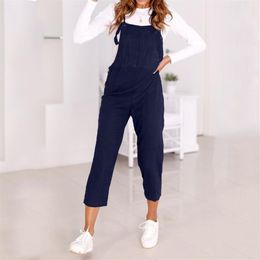 Women Spaghetti Strap Wide Legs Bodycon Jumpsuit Trousers Rompers summer womens romper Loose Dungarees New A1 T200303312e