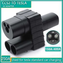 Electric Vehicle Accessories CCS2 To Tesla AC+DC Adapter Electric Vehicle Car EV Charger Connector Convertor CCS2 To Tesla Adaptor 400A 1000V Q231113