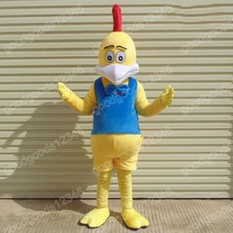 Cute Cock Mascot Costumes Christmas Halloween Fancy Party Dress Cartoon Character Carnival Xmas Advertising Birthday Party Costume Unisex Outfit