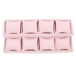 Jewellery Pouches Display Tray Double-Layer Watch Velour Bracelet Bangle Pillow Storage Obx