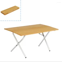 Camp Furniture Outdoor Camping Bamboo Board Table Fast Portable Picnic Folding Aluminium Chicken Rolls