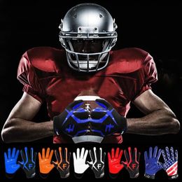 Children's Finger Gloves American Football Rugby Gloves Receiver Youth Adult Men Grip Gloves for Kids Durable Breathable Flexible Drop 231110