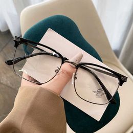 and handsome eyeglass vintage eyeglasses frame with blue light match myopia large face ultra light and designer glasses luxury eyewear