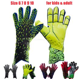 Balls Latex Goalkeeper Gloves Thickened Football Professional Protection Adults Teenager Soccer Goalie y231113