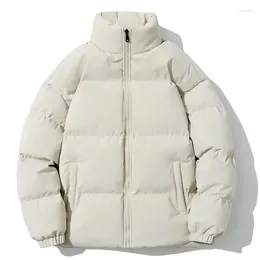 Men's Jackets M-8XL Plus Size Winter Jacket Men Parkas Thicken Warm Coat Mens Stand Collar Fashion Streetwear Solid Color Parka Coats