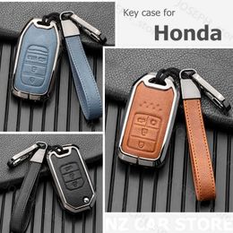Key Rings Key Case Cover for Honda Civic City Vezel Accord HRV CRV Polit Jazz Jade Crider Odyssey Fit Keychain Holder Shell Accessories J230413